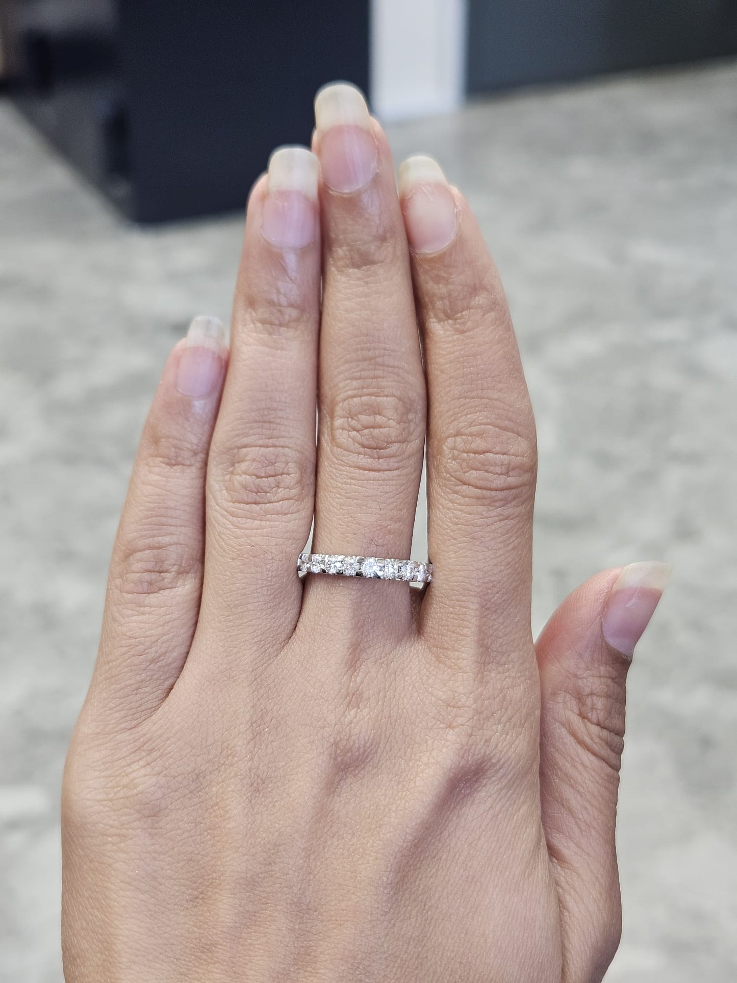 0.96ct White Gold Lab Diamond Band