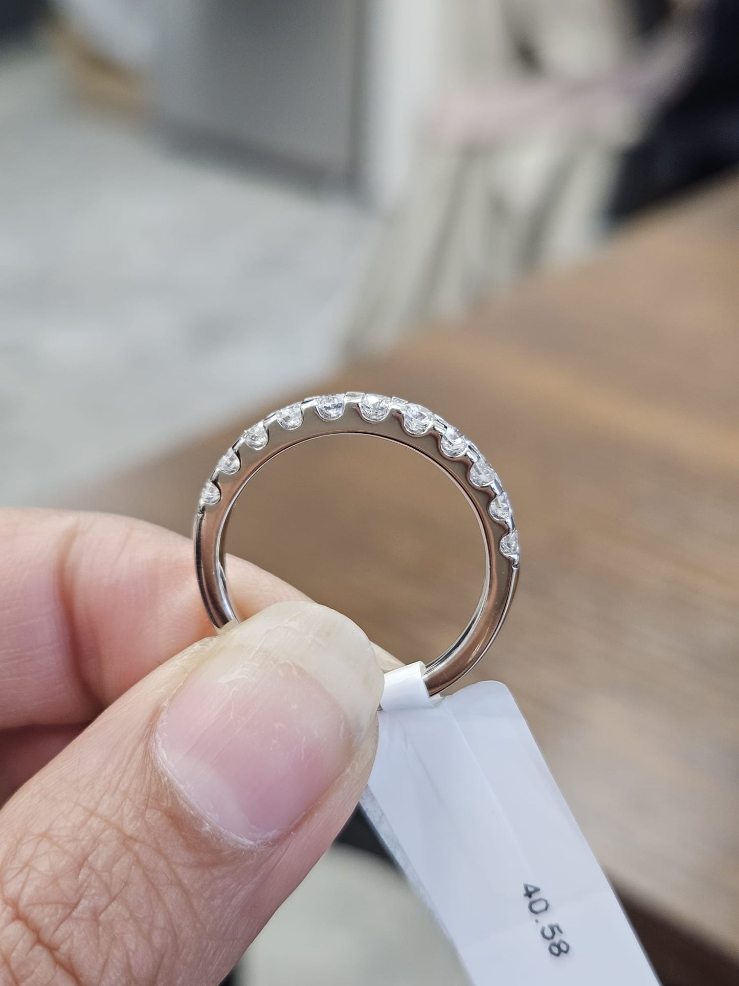 0.96ct White Gold Lab Diamond Band