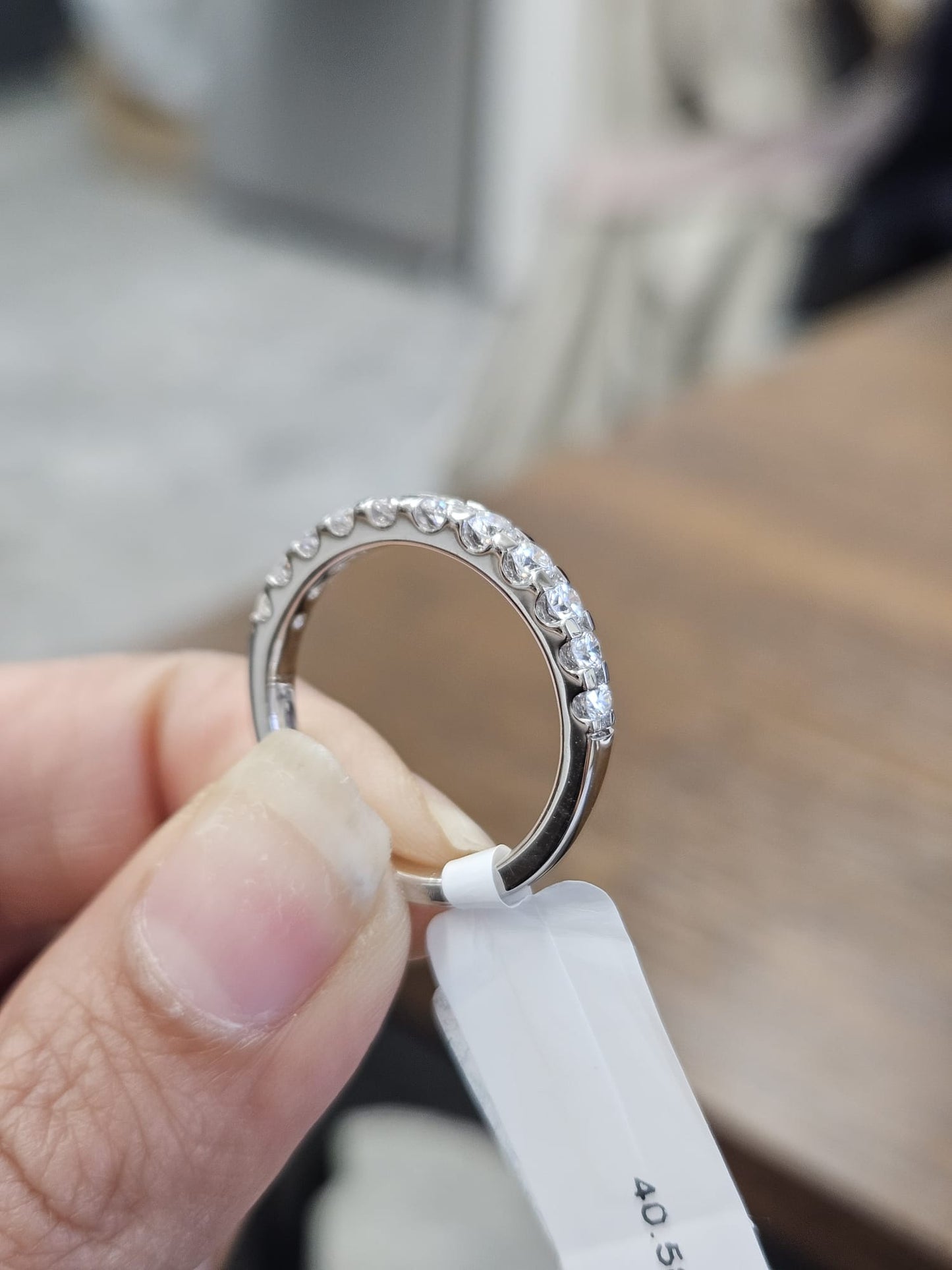 0.96ct White Gold Lab Diamond Band