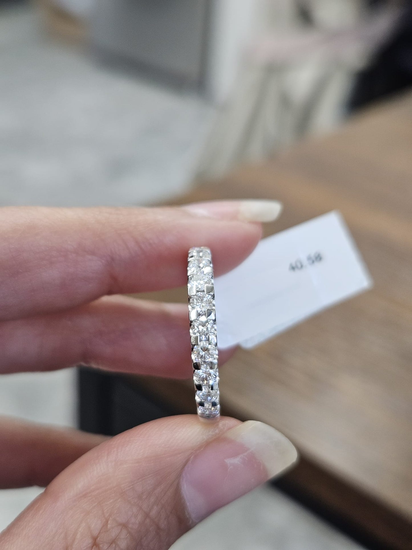 0.96ct White Gold Lab Diamond Band