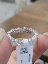 2.95ct White Gold Pear Lab Diamond Eternity Band