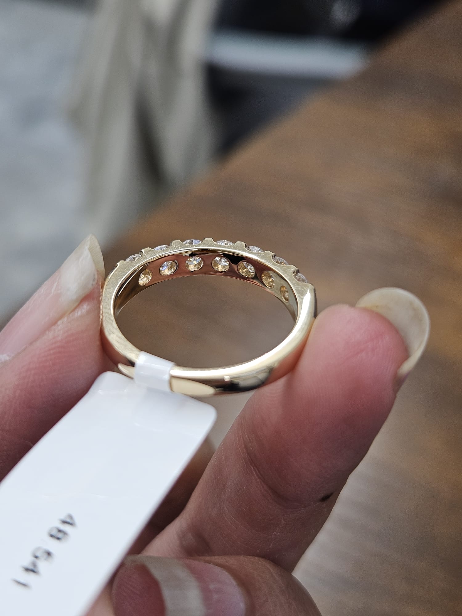 1.01ct Yellow Gold Round Lab Diamond Band