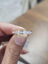 0.88ct Rose Gold Emerald Lab Diamond Eternity Band