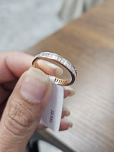 0.88ct Rose Gold Emerald Lab Diamond Eternity Band
