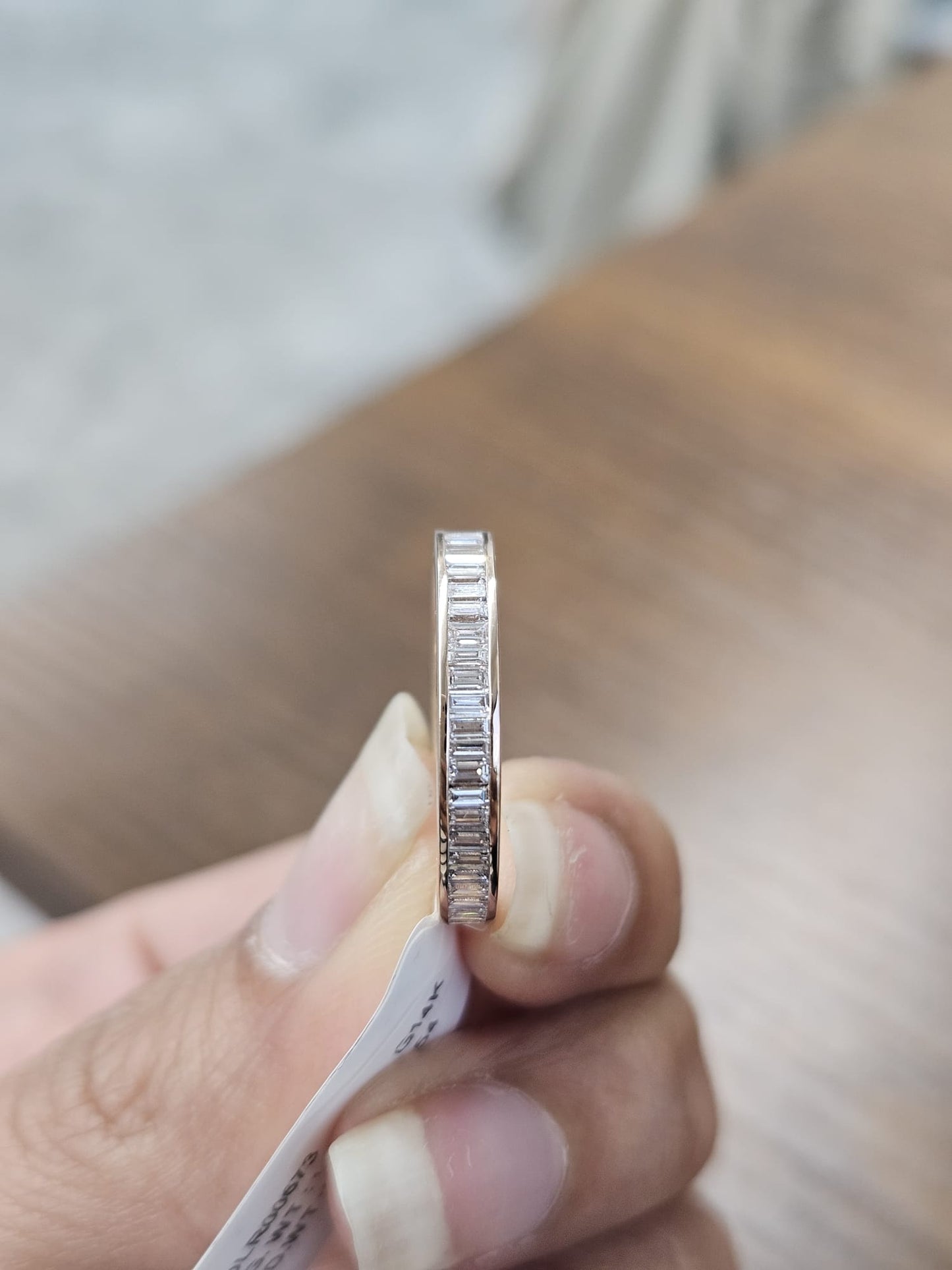 0.88ct Rose Gold Emerald Lab Diamond Eternity Band