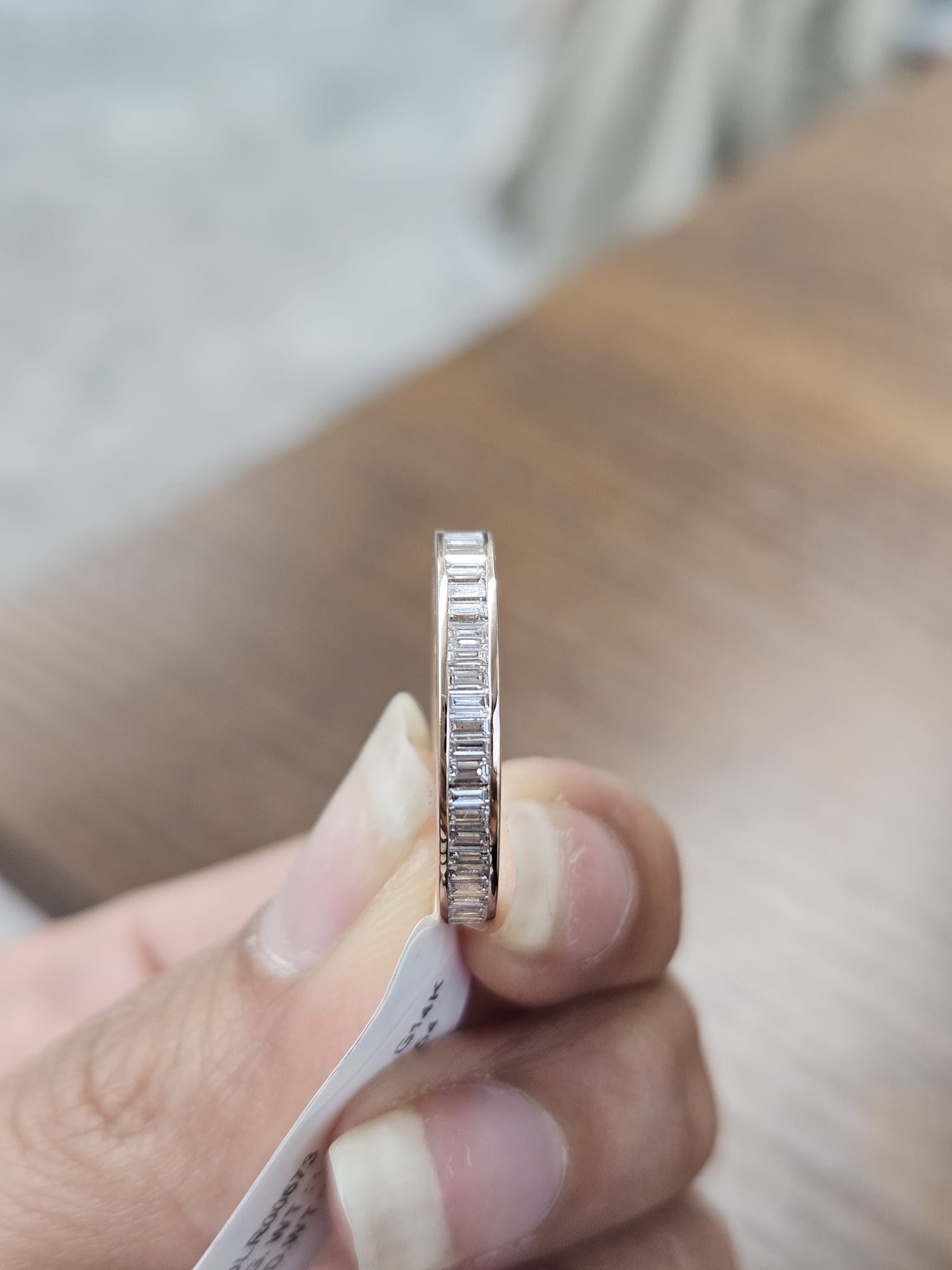 0.88ct Rose Gold Emerald Lab Diamond Eternity Band