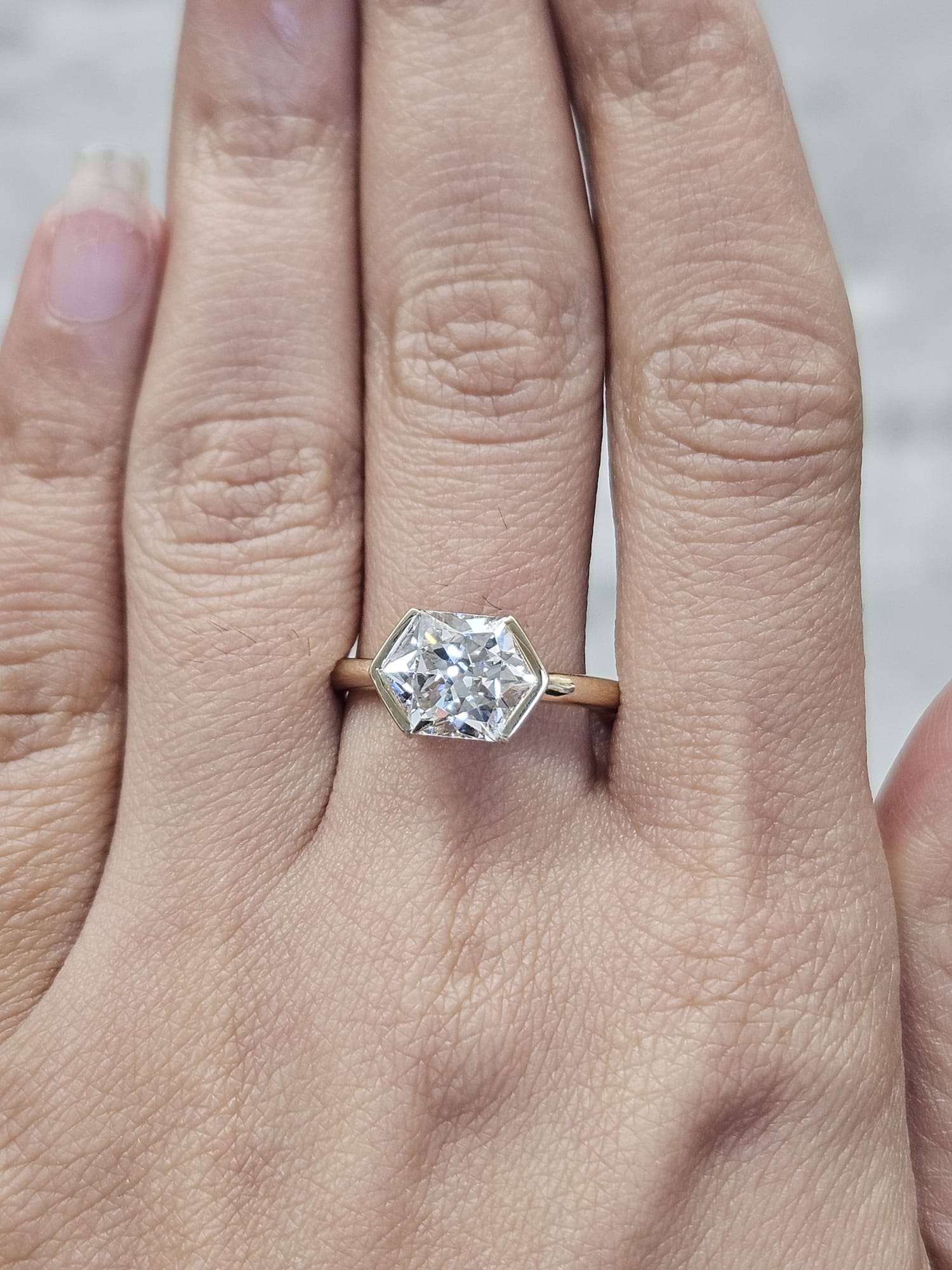 2.54ct Yellow Gold Lab Diamond Ring