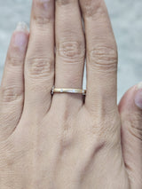 0.14ct Yellow Gold Matt Finish Round Lab Diamond Band