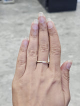 0.14ct Yellow Gold Matt Finish Round Lab Diamond Band