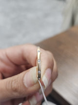 0.14ct Yellow Gold Matt Finish Round Lab Diamond Band