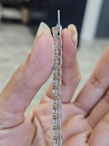 13.5ct White Gold Round Lab Diamond 7" Bracelet