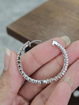 3.86ct White Gold Lab Diamond In & Out Hoops