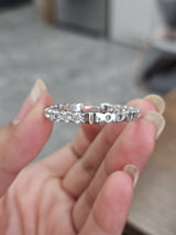3.86ct White Gold Lab Diamond In & Out Hoops