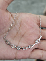 4.49ct White Gold Multi Shape Lab Diamond 16" Necklace