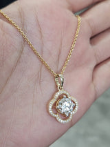1.67ct Yellow Gold Lab Diamond 16.75" Necklace