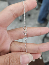 1.28ct White Gold Flower Lab Diamond 16.75" Necklace