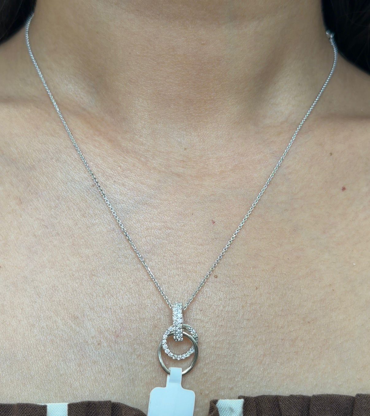 0.22ct White Gold Lab Diamond Pendant