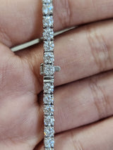 5.6cttw White Gold Lab Diamond 7" Bracelet