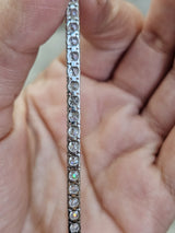 5.6cttw White Gold Lab Diamond 7" Bracelet