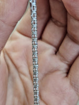 5.6cttw White Gold Lab Diamond 7" Bracelet
