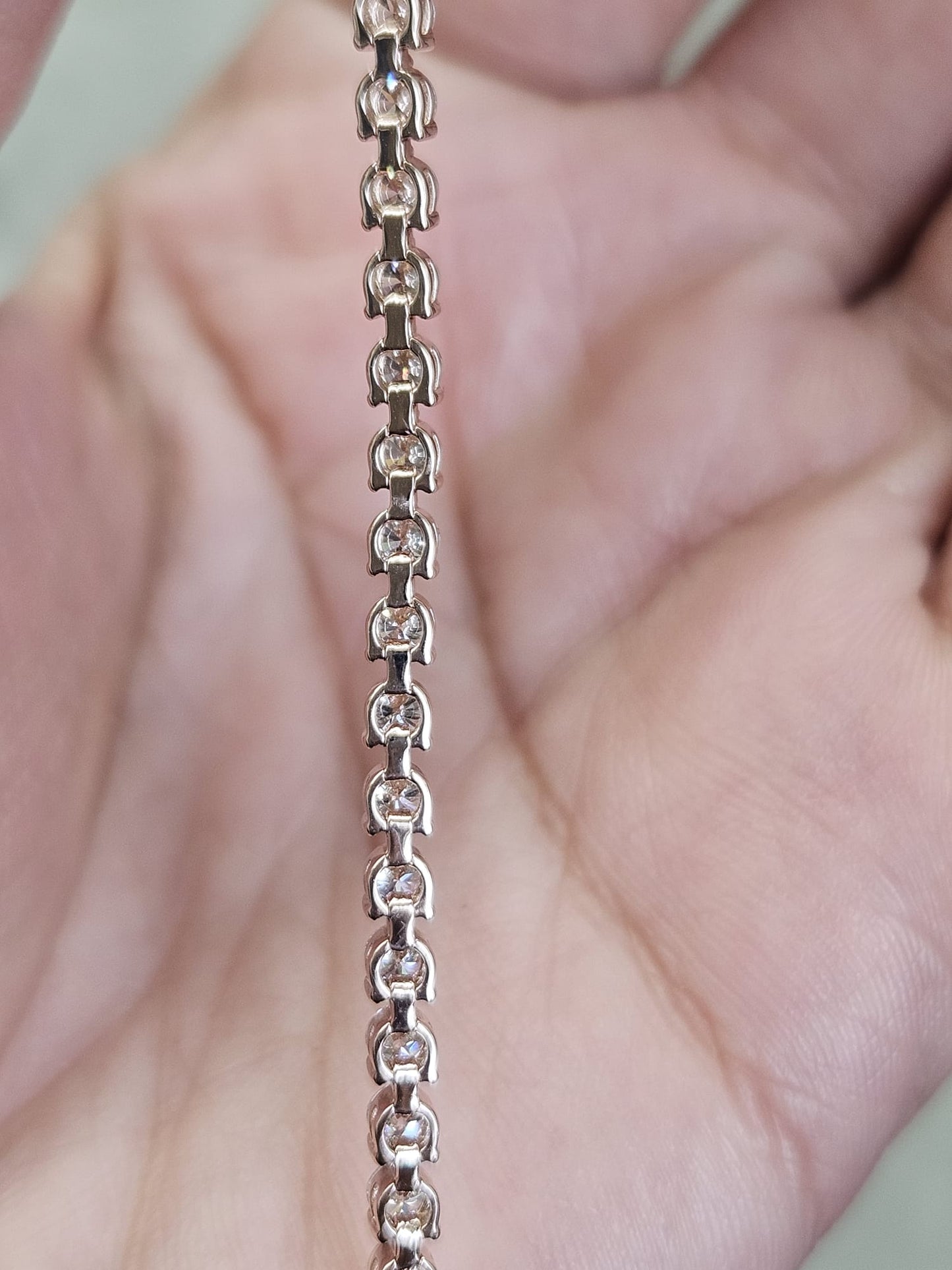 2.87cttw Rose Gold 3 Prongs Lab Diamond 7" Bracelet