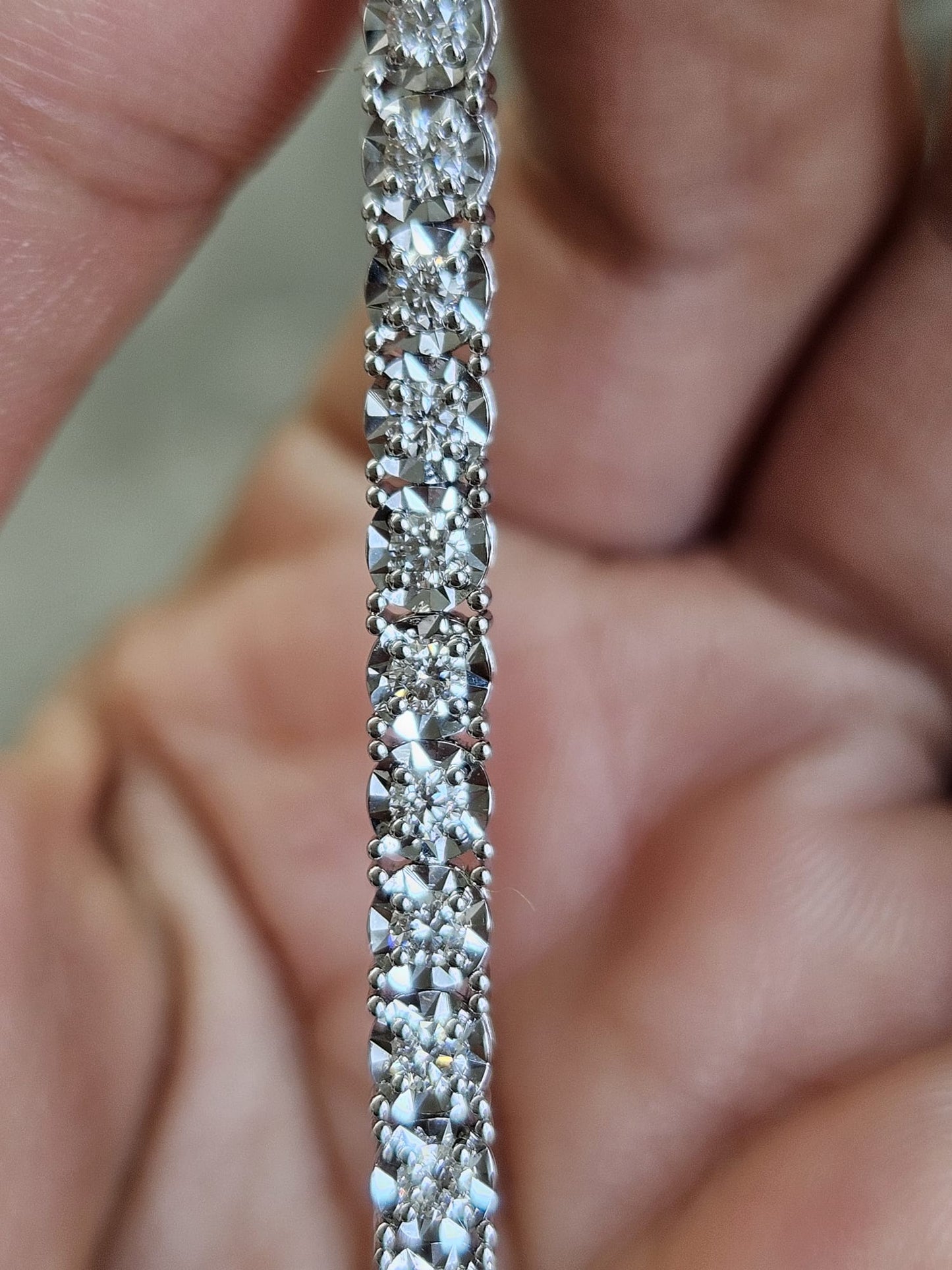 1.90ct White Gold Lab Diamond 7" Bracelet