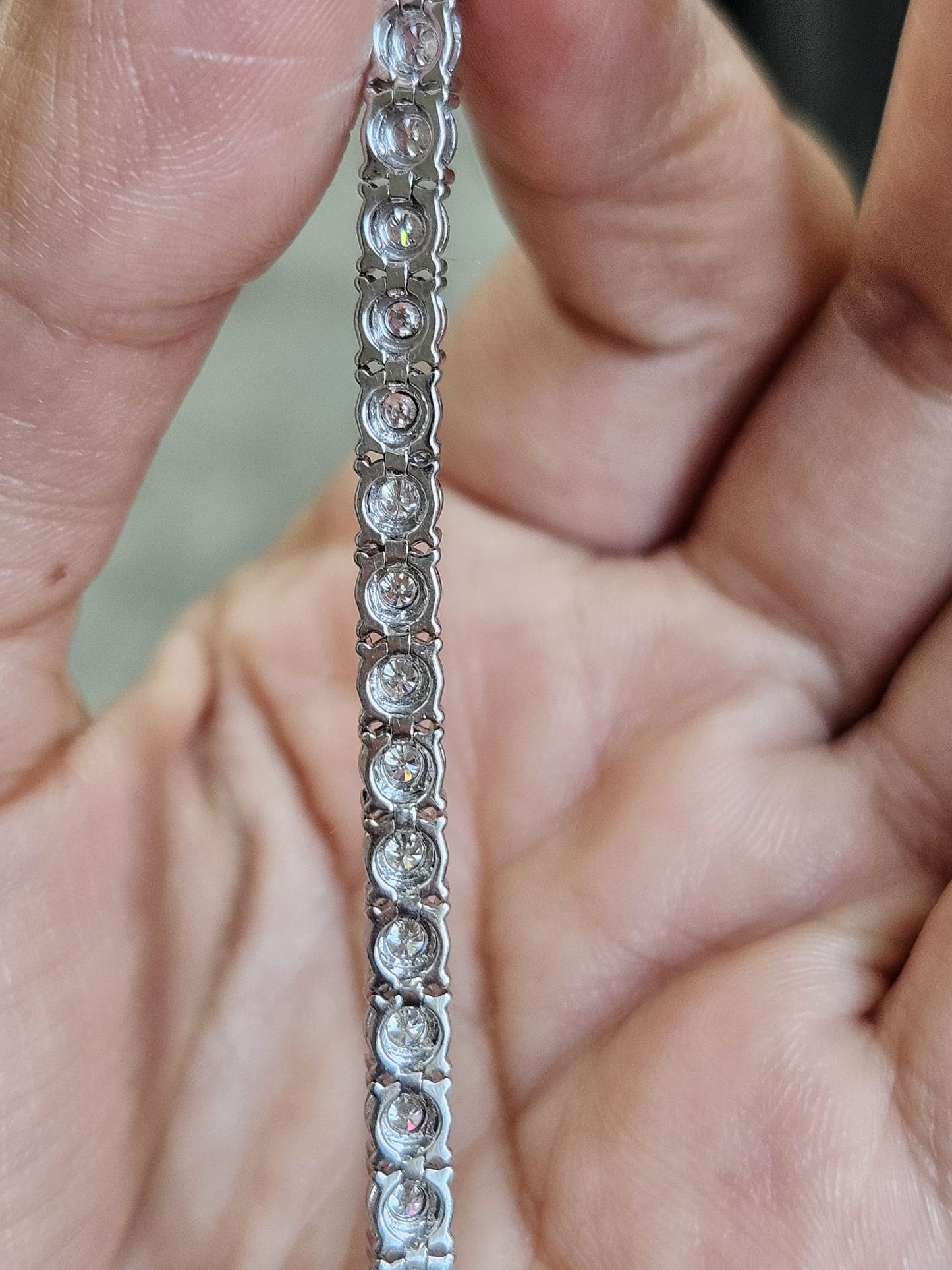 1.90ct White Gold Lab Diamond 7" Bracelet