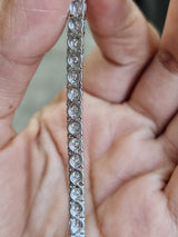 1.90ct White Gold Lab Diamond 7" Bracelet