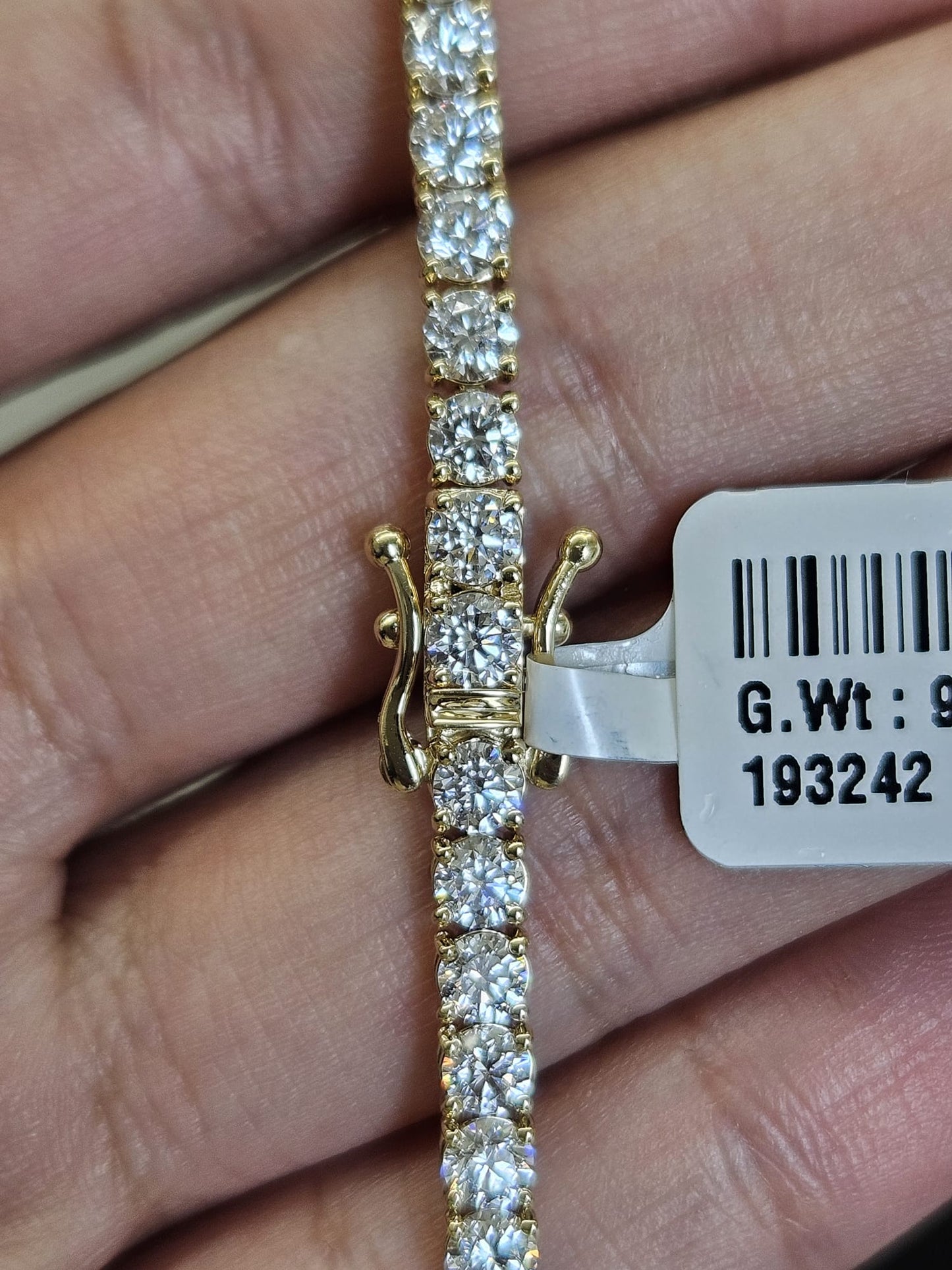 IDT 8.40ct Yellow Gold Lab Diamond 7" Bracelet