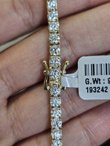 IDT 8.40ct Yellow Gold Lab Diamond 7" Bracelet