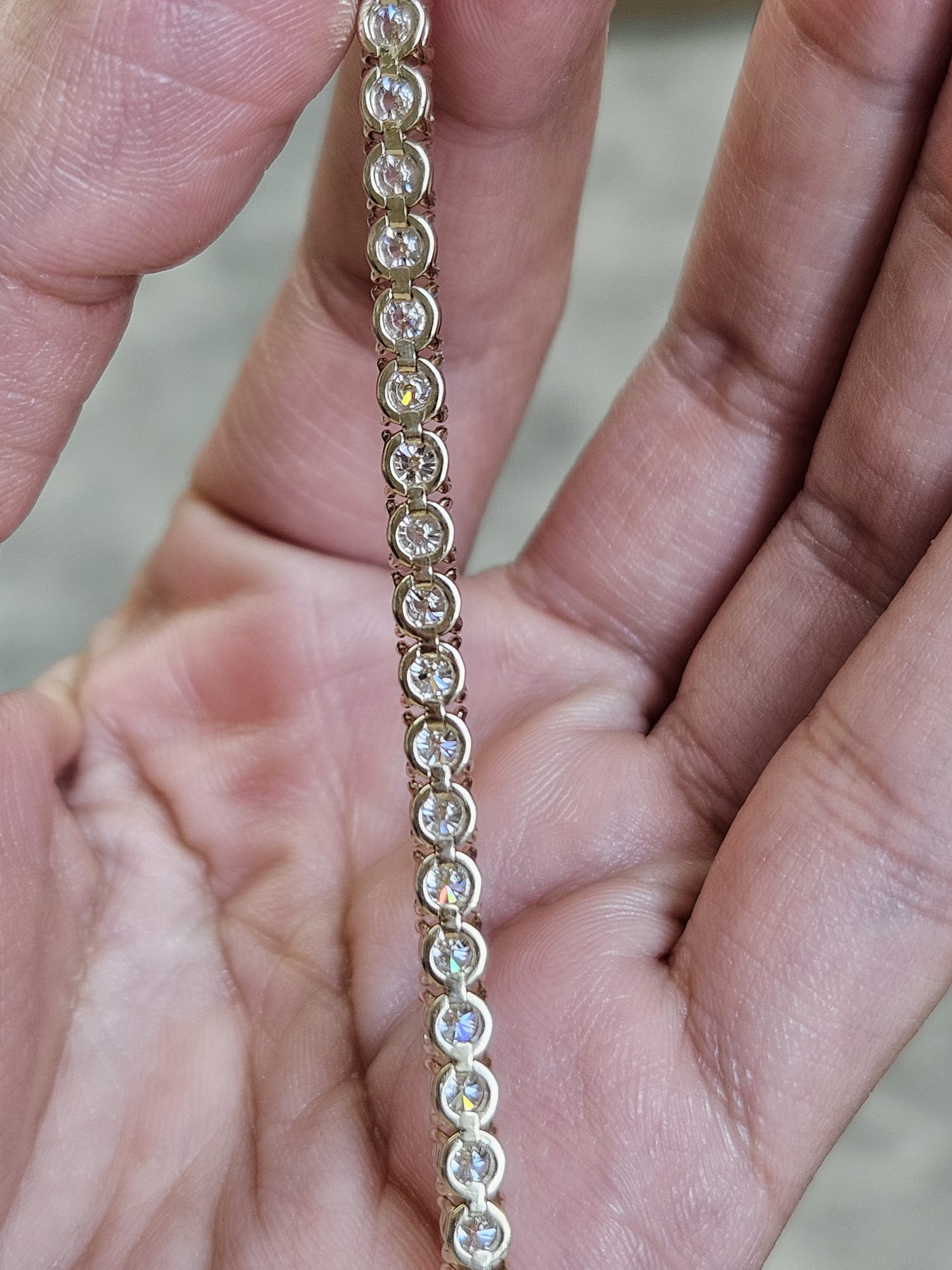 IDT 8.40ct Yellow Gold Lab Diamond 7" Bracelet