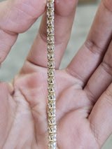 IDT 8.40ct Yellow Gold Lab Diamond 7" Bracelet