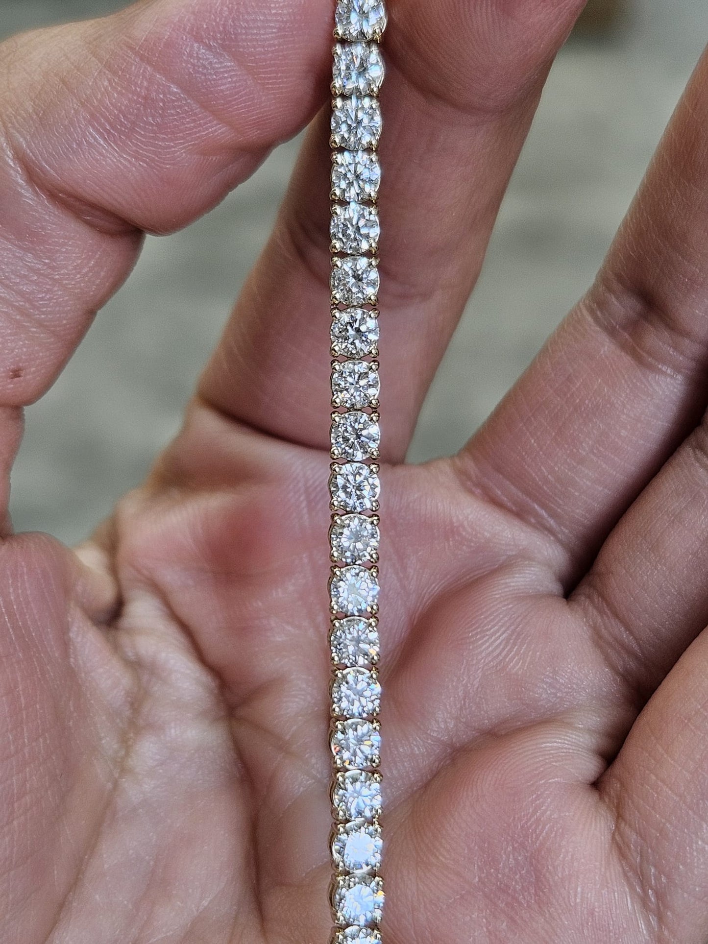 IDT 8.40ct Yellow Gold Lab Diamond 7" Bracelet