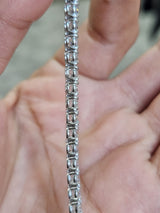 IGI 7.12ct White Gold Lab Diamond 7" Bracelet