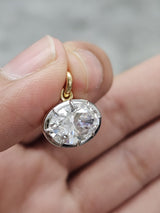IGI 2.07ct Yellow gold Oval Georgian Style Pendant