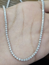 Under 6cttw White Gold Lab Diamond 16" Necklace