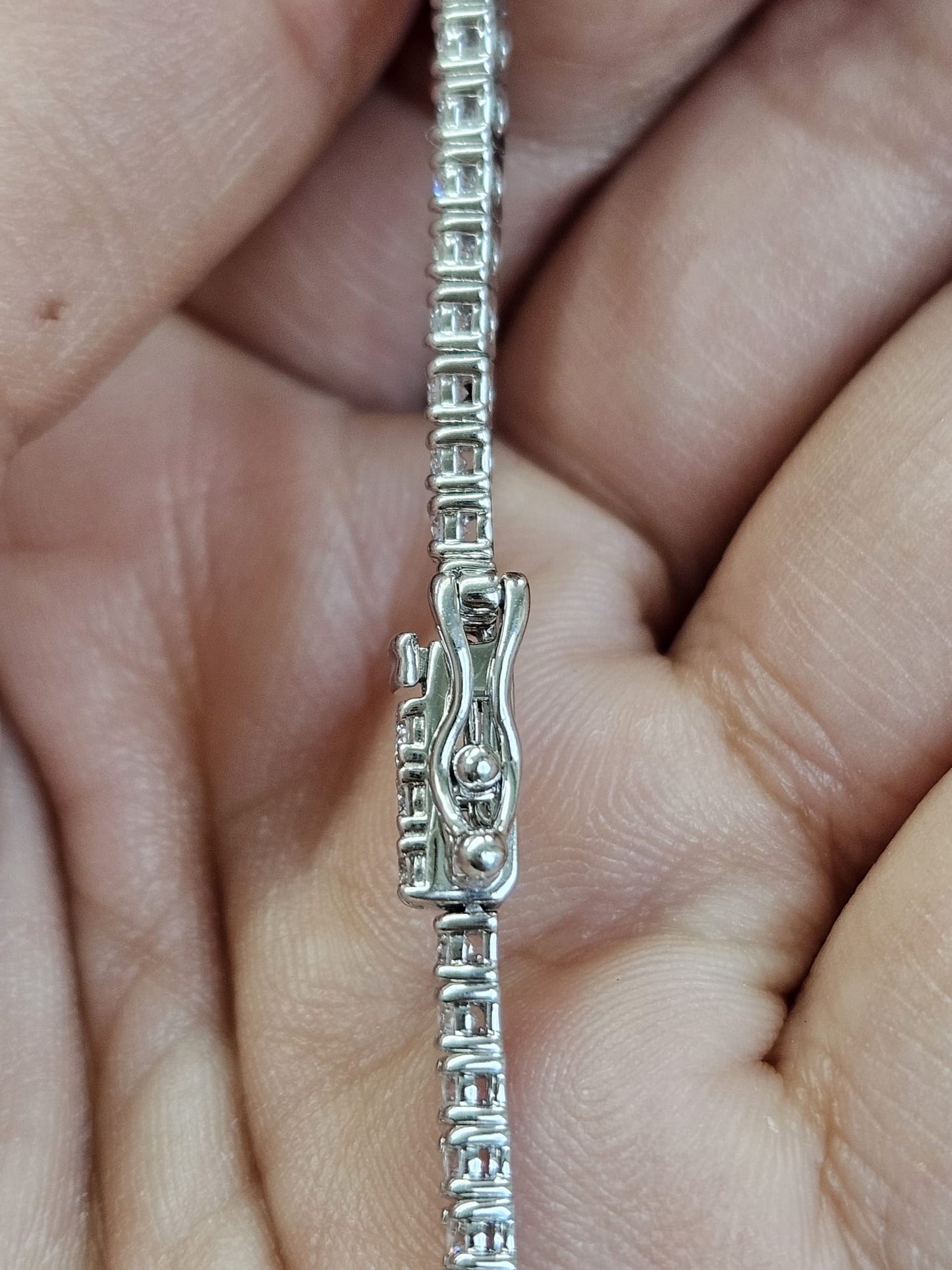 Under 6cttw White Gold Lab Diamond 16" Necklace