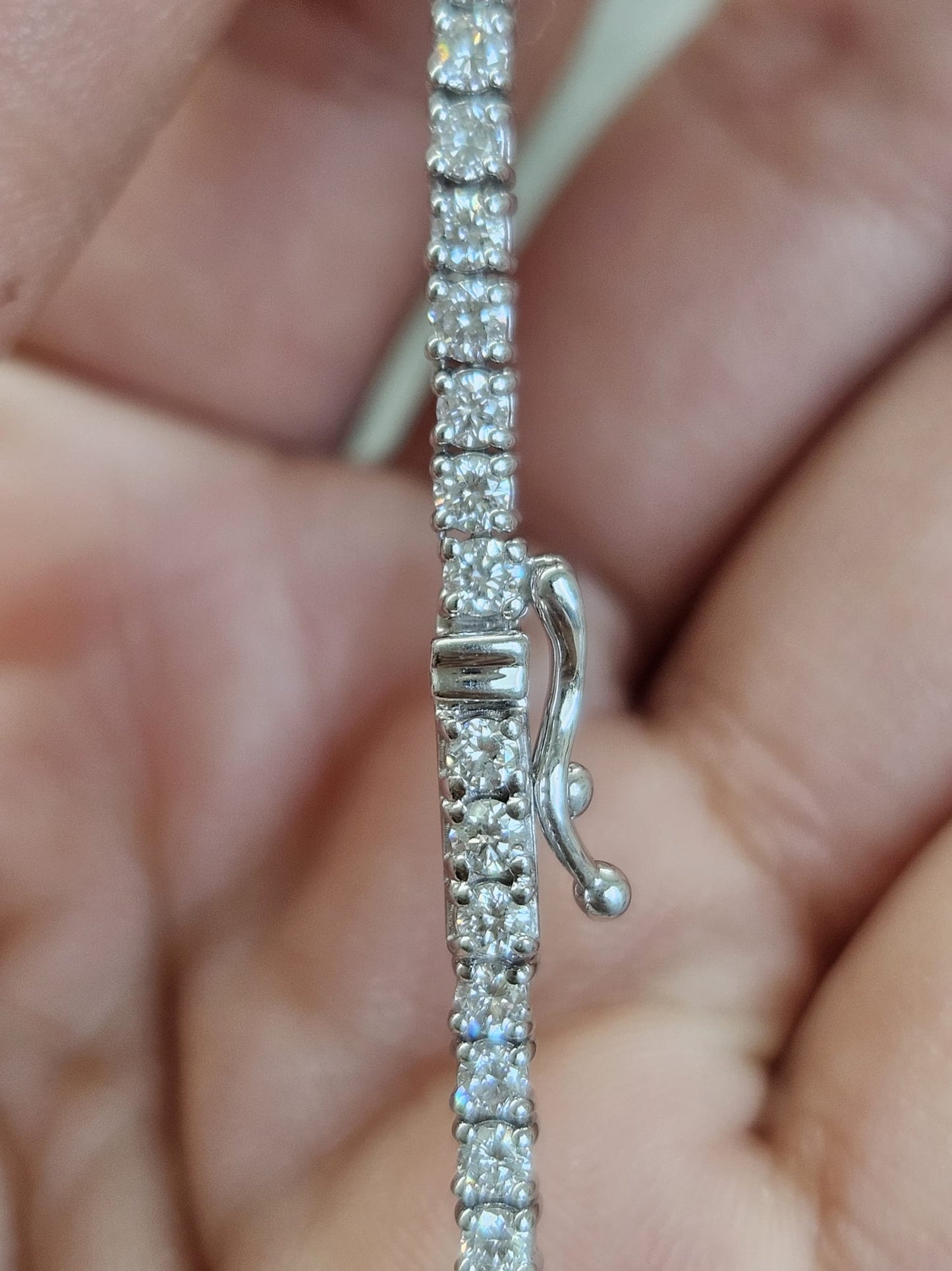 Under 6cttw White Gold Lab Diamond 16" Necklace