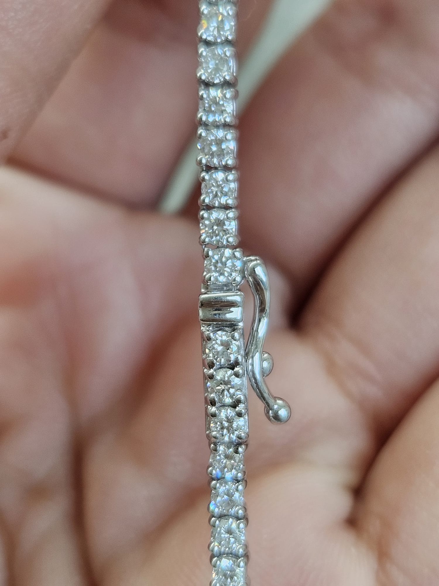 Under 6cttw White Gold Lab Diamond 16" Necklace