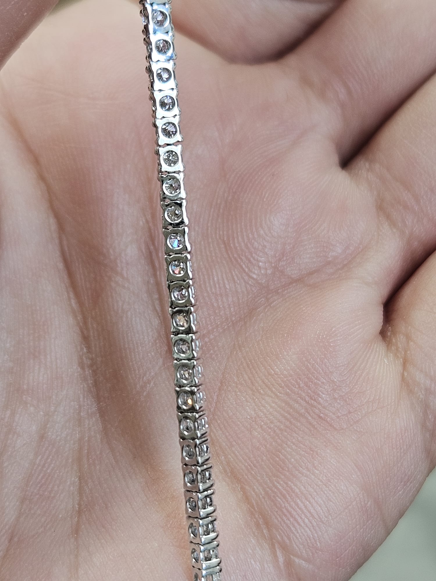 Under 6cttw White Gold Lab Diamond 16" Necklace