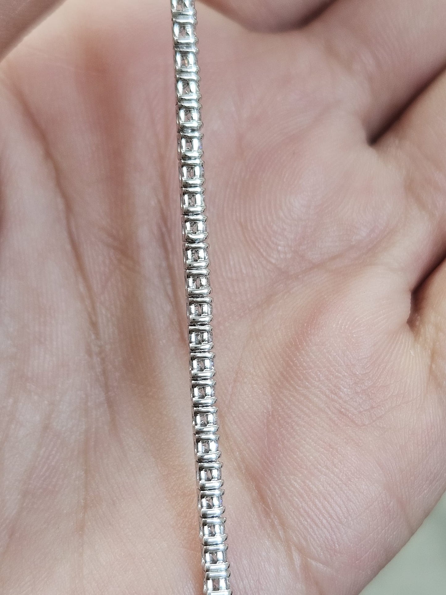 Under 6cttw White Gold Lab Diamond 16" Necklace