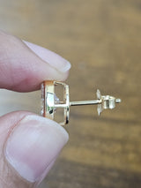 3.07Cttw Bezel Set Yellow Gold Oval Shape Lab Diamond Earrring