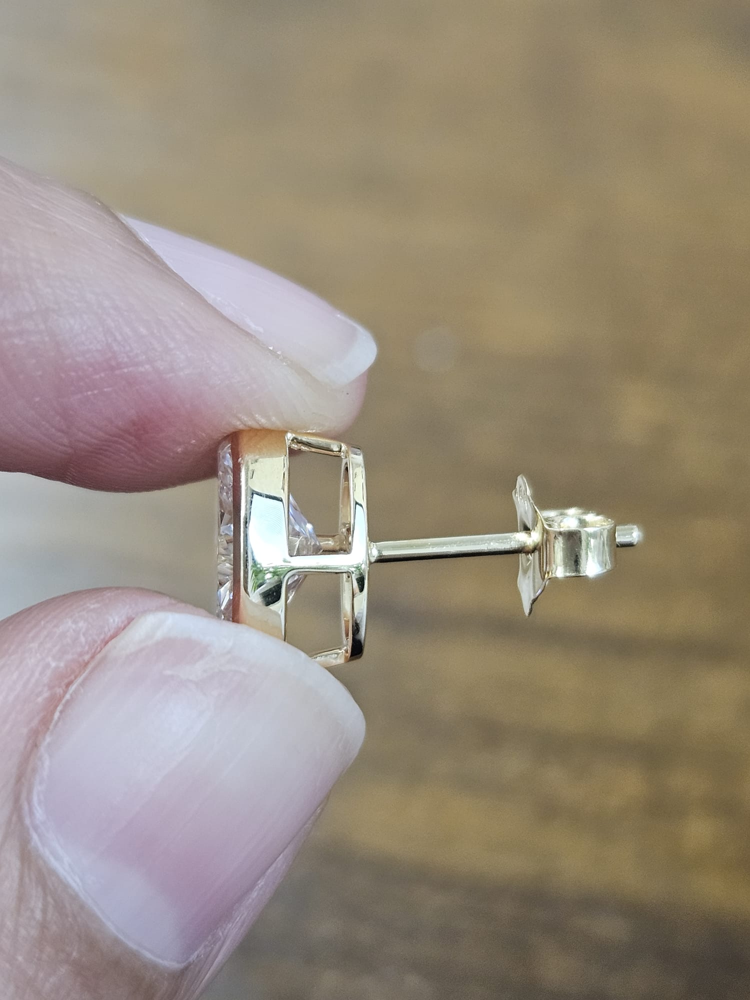 3.07Cttw Bezel Set Yellow Gold Oval Shape Lab Diamond Earrring