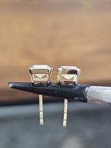 2.07Cttw Bezel Set Yellow Gold Radiant Shape Lab Diamond Earring