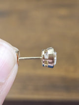 2.13Cttw Bezel Set Yellow Gold Heart Shape Lab Diamond Earring
