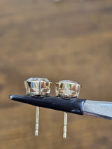 2.13Cttw Bezel Set Yellow Gold Heart Shape Lab Diamond Earring
