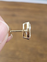 2.04Cttw Bezel Set Yellow Gold Marquise Shape Lab Diamond Earring