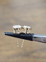 2.04Cttw Bezel Set Yellow Gold Pear Shape Lab Diamond Earring