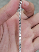 4.58Cttw White Gold 3 Prong Round Lab Diamond 6" Tennis Bracelet