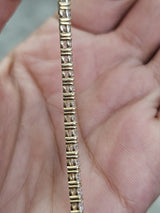 6.40Cttw Yellow Gold Round Lab Diamond 7" Tennis Bracelet